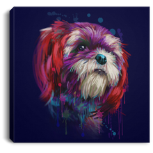 Load image into Gallery viewer, Hand Painted Shih Tzu Square Canvas .75in Frame