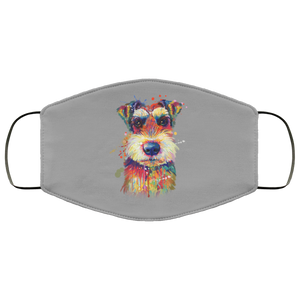 Hand painted Schnauzer human Face Mask