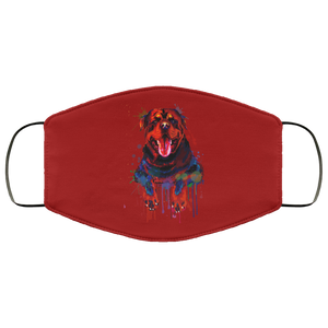 Hand painted rottweiler human Face Mask