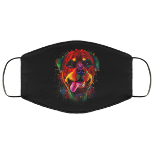 Hand painted rottweiler human Face Mask