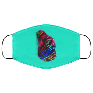 Hand painted Bull Dog human Face Mask