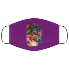 Load image into Gallery viewer, Hand painted sheltie human Face Mask