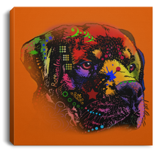 Load image into Gallery viewer, Hand Painted Rottweiler Square Canvas .75in Frame
