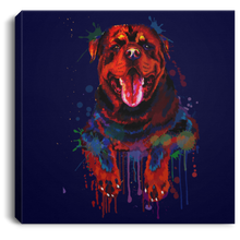 Load image into Gallery viewer, Hand Painted Rottweiler Square Canvas .75in Frame