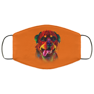 Hand painted rottweiler human Face Mask