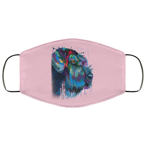 Hand painted Schnauzer human Face Mask