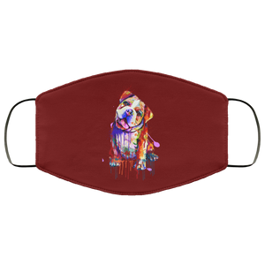 Hand painted Bull Dog human Face Mask