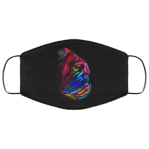 Hand painted Bull Dog human Face Mask