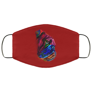 Hand painted Bull Dog human Face Mask