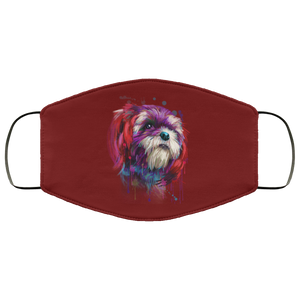 Hand painted Shih Tzu human Face Mask