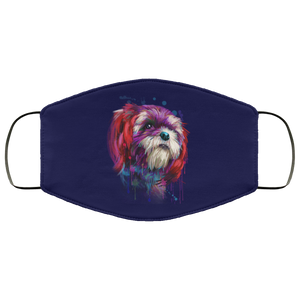 Hand painted Shih Tzu human Face Mask