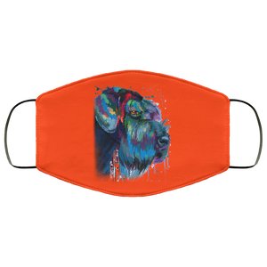 Hand painted Schnauzer human Face Mask