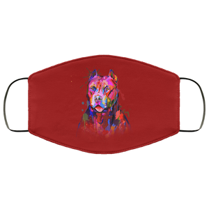 Hand painted pitbull human Face Mask