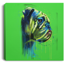 Load image into Gallery viewer, Hand Painted Bull Dog Square Canvas .75in Frame