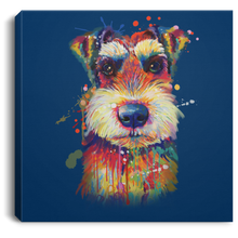 Load image into Gallery viewer, Hand Painted Schnauzer Square Canvas .75in Frame