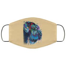 Load image into Gallery viewer, Hand painted Schnauzer human Face Mask
