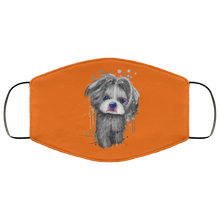 Load image into Gallery viewer, Hand painted 	Shih Tzu human Face Mask