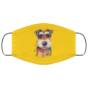 Hand painted Schnauzer human Face Mask