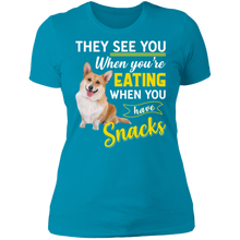 Load image into Gallery viewer, THEY SEE YOU WHEN YOUR EATING Ladies&#39; Boyfriend T-Shirt