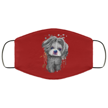 Load image into Gallery viewer, Hand painted 	Shih Tzu human Face Mask