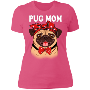 PUG MOM Ladies' Boyfriend T-Shirt