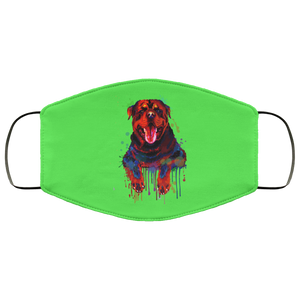 Hand painted rottweiler human Face Mask