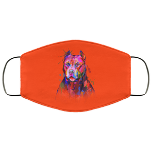 Hand painted pitbull human Face Mask