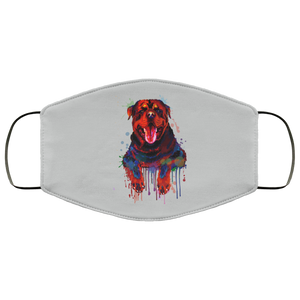 Hand painted rottweiler human Face Mask