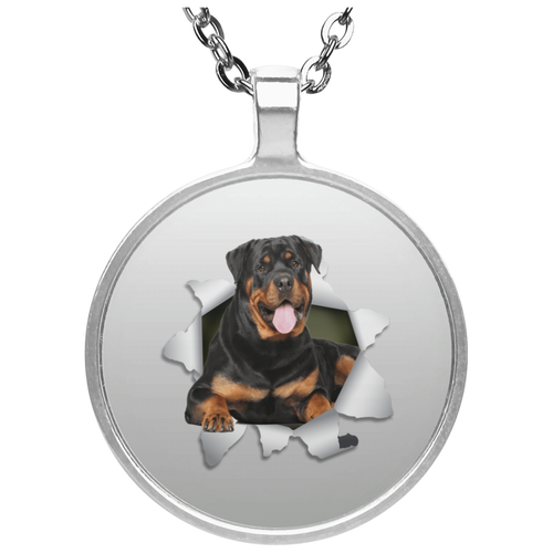 ROTTWEILER 3D Circle Necklace