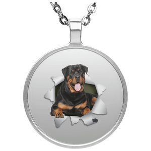 ROTTWEILER 3D Circle Necklace