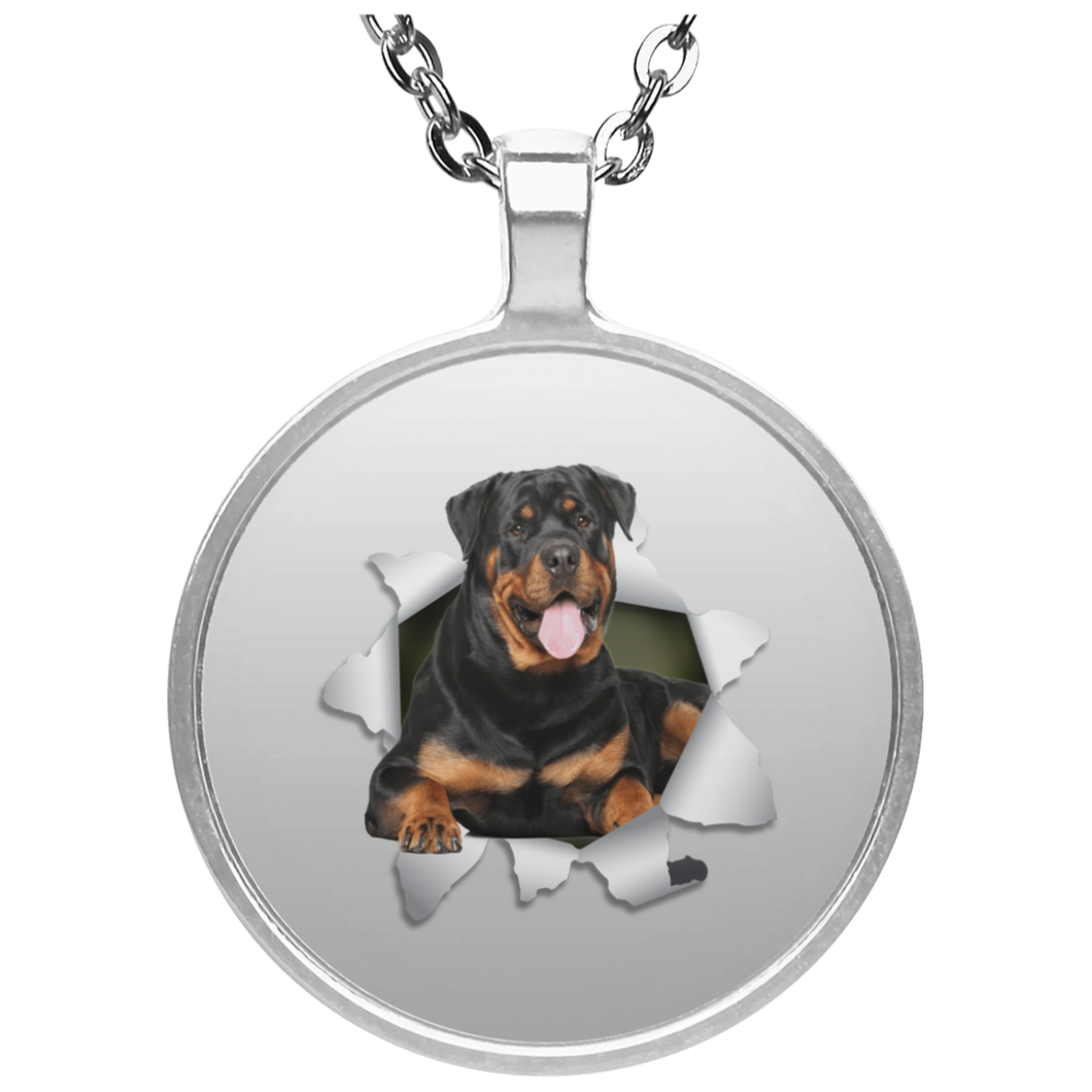 ROTTWEILER 3D Circle Necklace