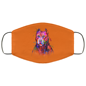 Hand painted pitbull human Face Mask