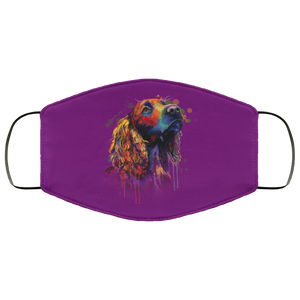Hand painted cocker spaniel human Face Mask
