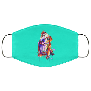 Hand painted Bull Dog human Face Mask