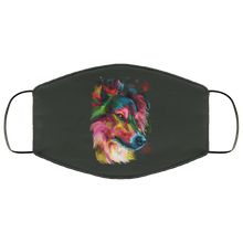 Load image into Gallery viewer, Hand painted sheltie human Face Mask