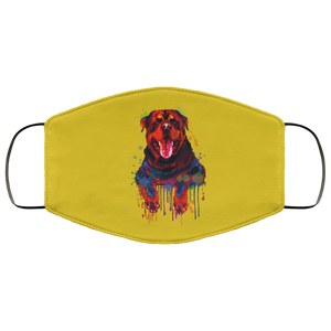 Hand painted rottweiler human Face Mask