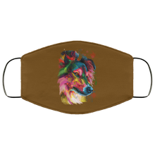 Load image into Gallery viewer, Hand painted sheltie human Face Mask