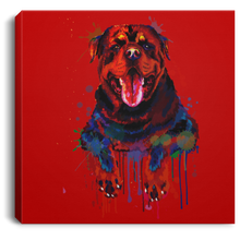 Load image into Gallery viewer, Hand Painted Rottweiler Square Canvas .75in Frame