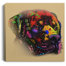 Load image into Gallery viewer, Hand Painted Rottweiler Square Canvas .75in Frame