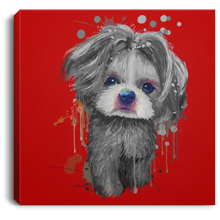 Load image into Gallery viewer, Hand Painted Shih Tzu Square Canvas .75in Frame
