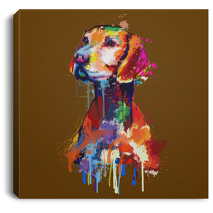 Hand Painted Vizsla Square Canvas .75in Frame