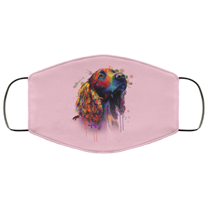 Hand painted cocker spaniel human Face Mask