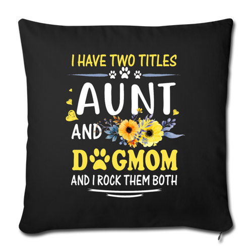 I HAVE TWO TITLES Throw Pillow Cover 17.5” x 17.5”