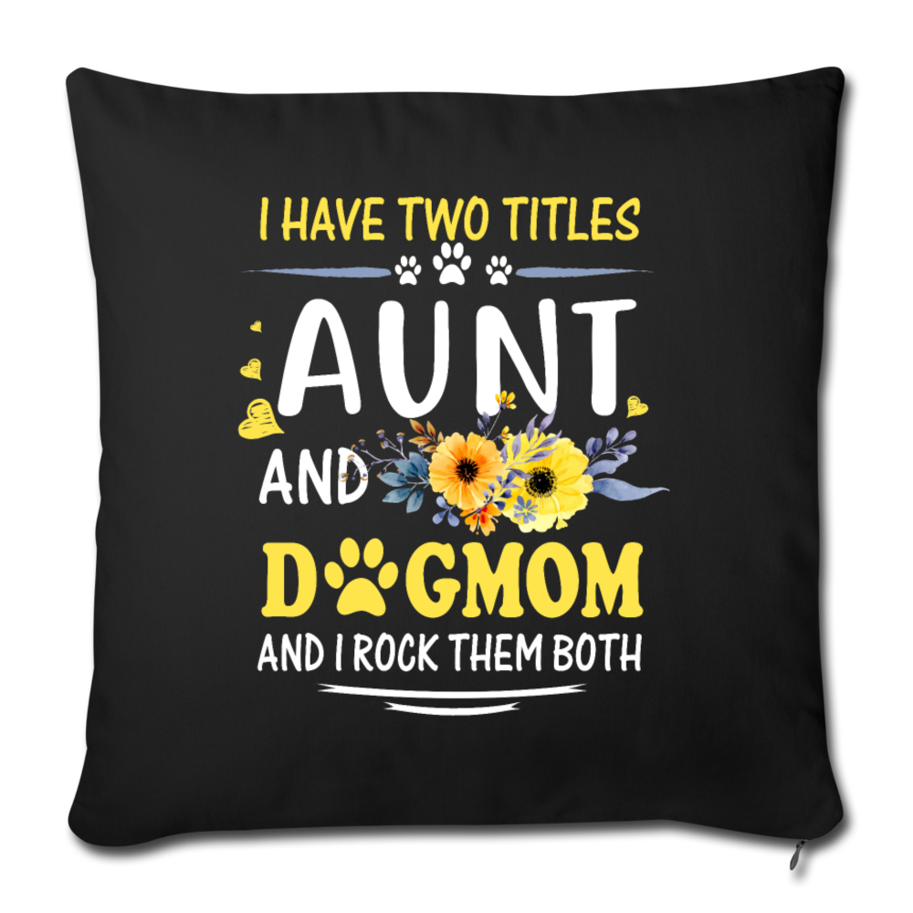 I HAVE TWO TITLES Throw Pillow Cover 17.5” x 17.5”