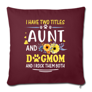 I HAVE TWO TITLES Throw Pillow Cover 17.5” x 17.5”