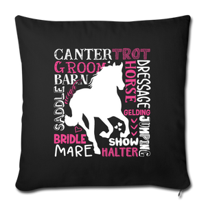 HORSE LOVER Throw Pillow Cover 17.5” x 17.5”