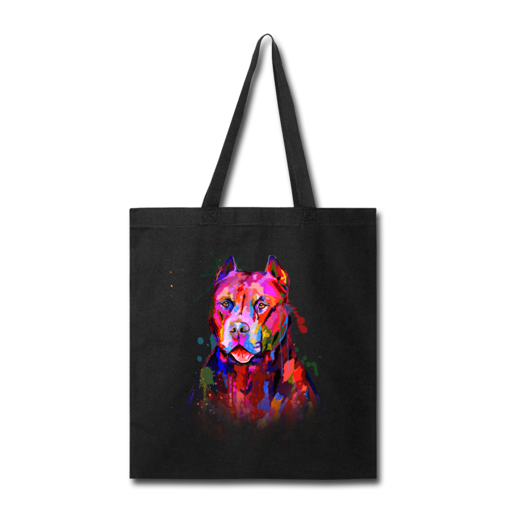 Hand Painted Pitbull Tote Bag