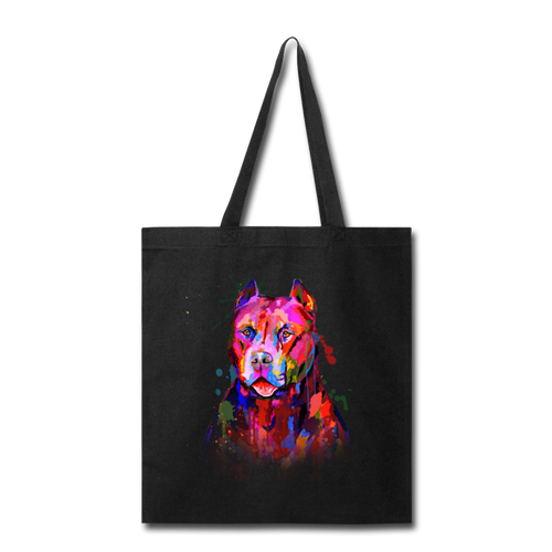 Hand Painted Pitbull Tote Bag