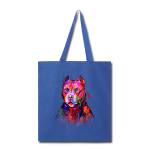 Hand Painted Pitbull Tote Bag