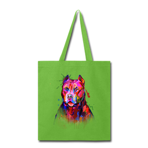 Hand Painted Pitbull Tote Bag